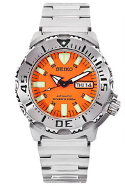 seiko mens dive watch orange monster